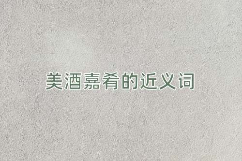 美酒嘉肴的近义词