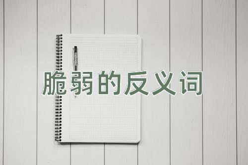 脆弱的反义词