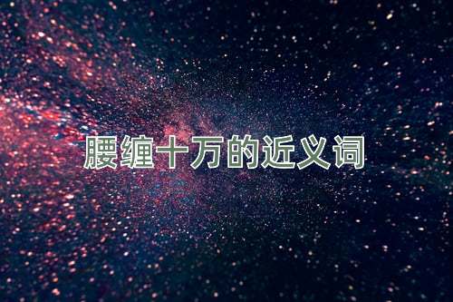 腰缠十万的近义词