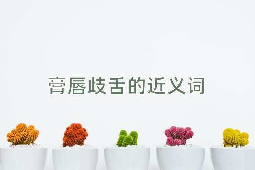膏唇歧舌的近义词