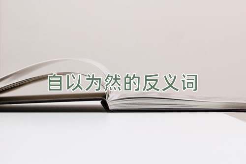 自以为然的反义词