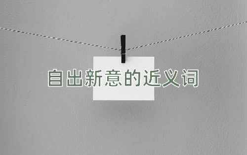 自出新意的近义词