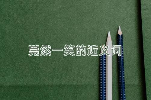 莞然一笑的近义词