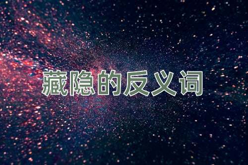 藏隐的反义词