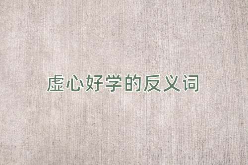 虚心好学的反义词