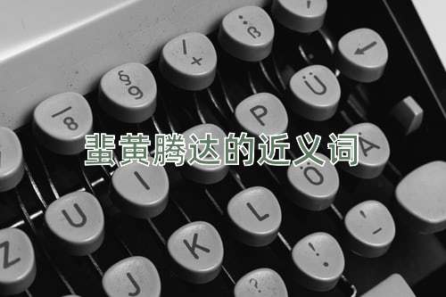 蜚黄腾达的近义词