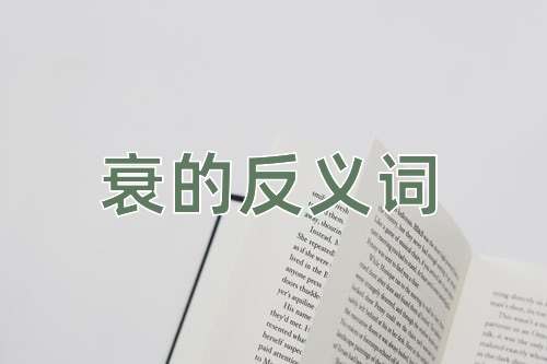 衰的反义词