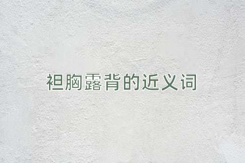 袒胸露背的近义词