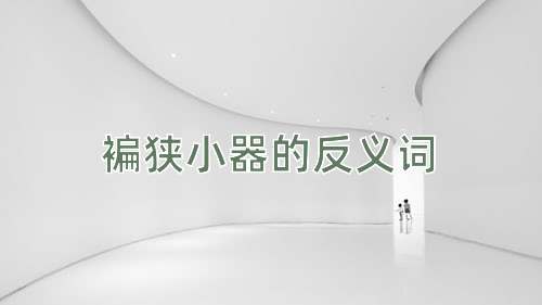 褊狭小器的反义词