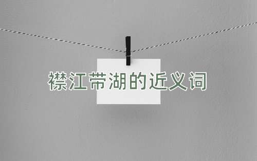 襟江带湖的近义词