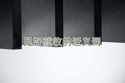 见好就收的近义词
