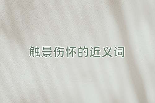 触景伤怀的近义词