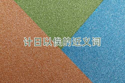 计日以俟的近义词