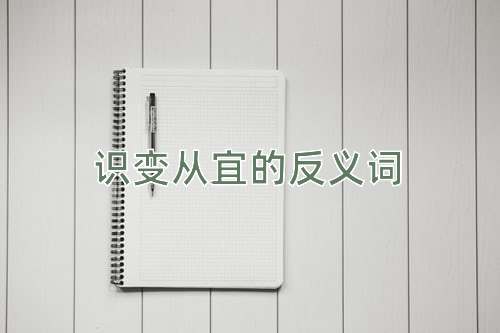 识变从宜的反义词