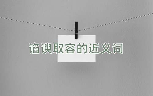 谄谀取容的近义词