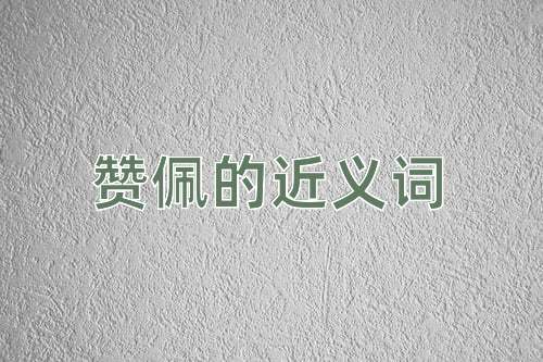 赞佩的近义词