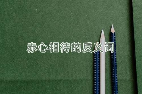赤心相待的反义词
