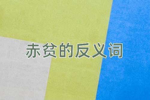 赤贫的反义词