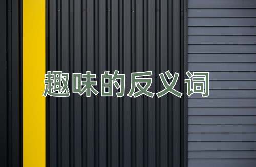 趣味的反义词