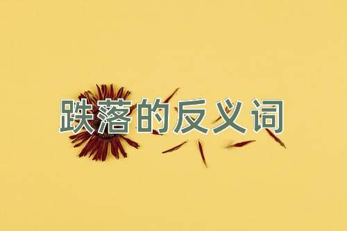 跌落的反义词