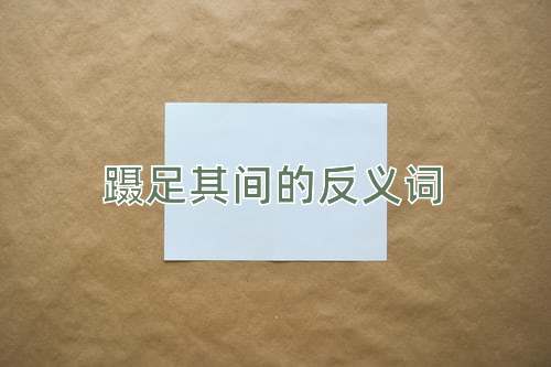 蹑足其间的反义词