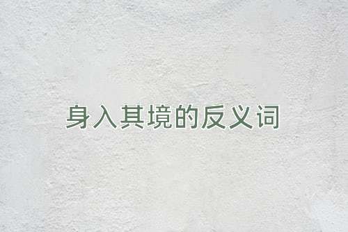 身入其境的反义词