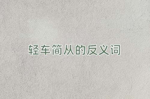 轻车简从的反义词