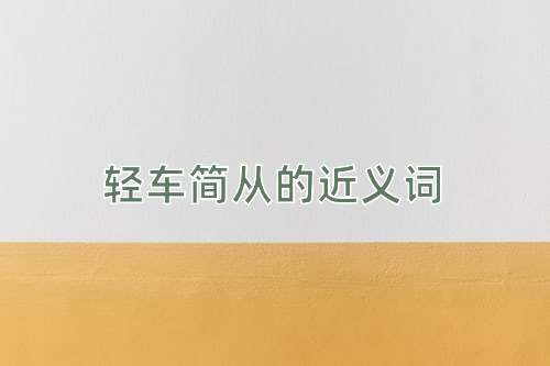 轻车简从的近义词