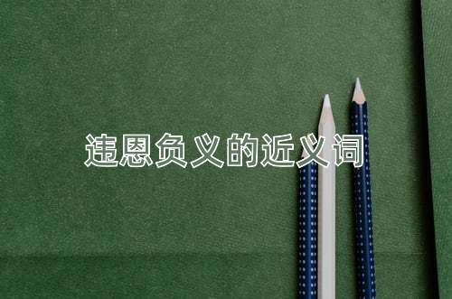 违恩负义的近义词
