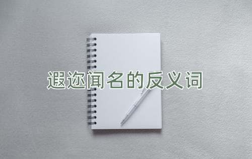 遐迩闻名的反义词