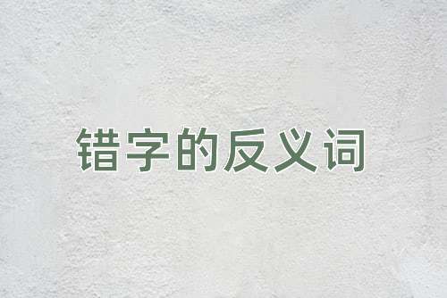 错字的反义词
