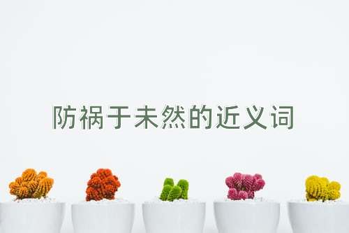 防祸于未然的近义词