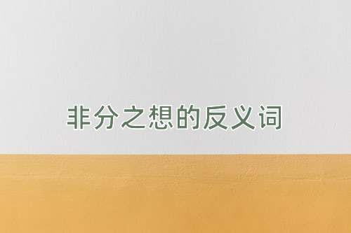 非分之想的反义词