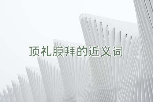 顶礼膜拜的近义词