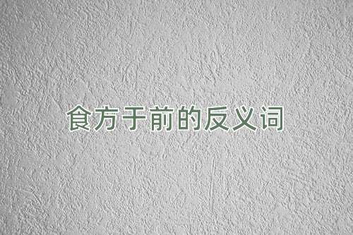 食方于前的反义词