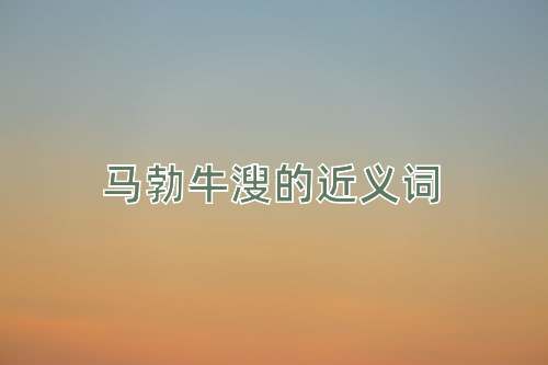 马勃牛溲的近义词