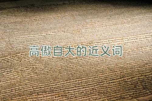 高傲自大的近义词