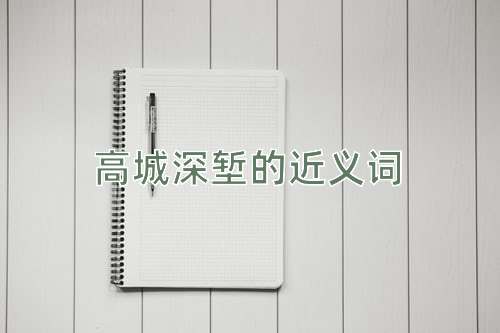 高城深堑的近义词