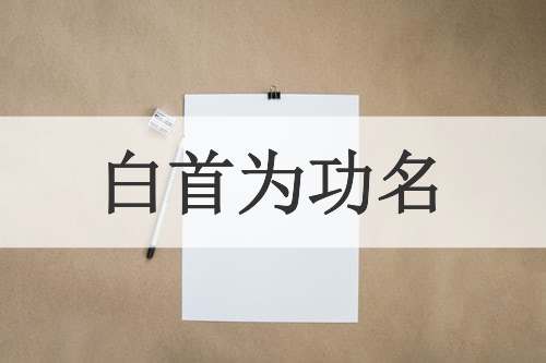 白首为功名