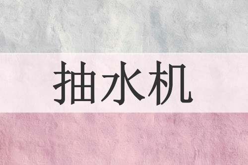 抽水机