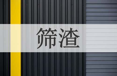 筛渣