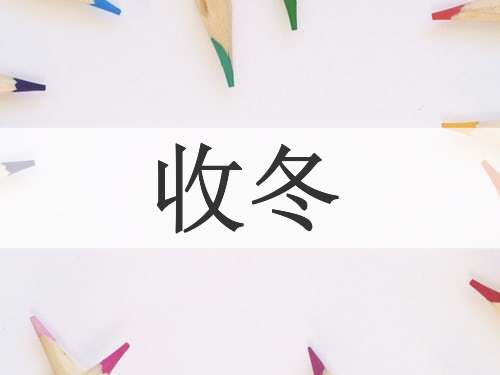 收冬