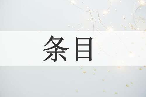 条目