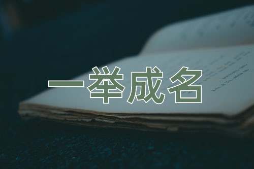 成语一举成名