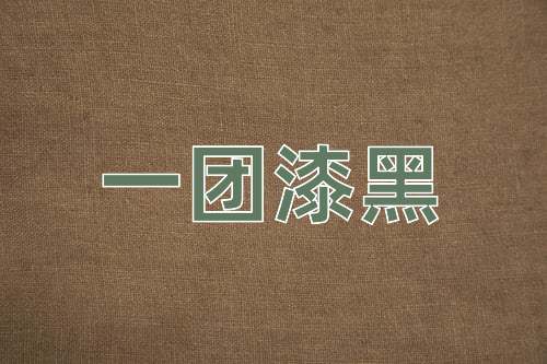 成语一团漆黑