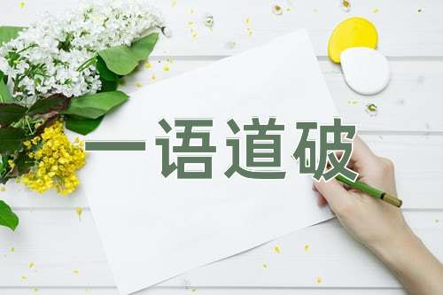 成语一语道破