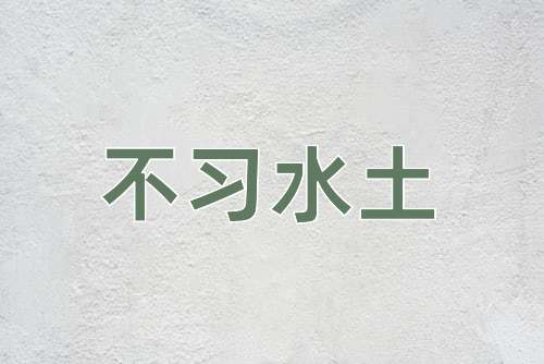 成语不习水土