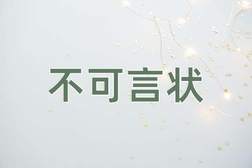 成语不可言状