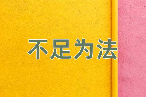 成语不足为法