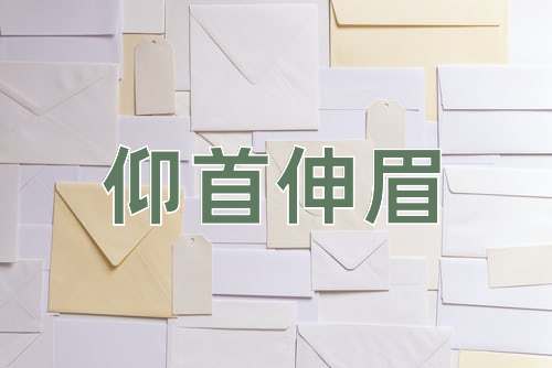 成语仰首伸眉